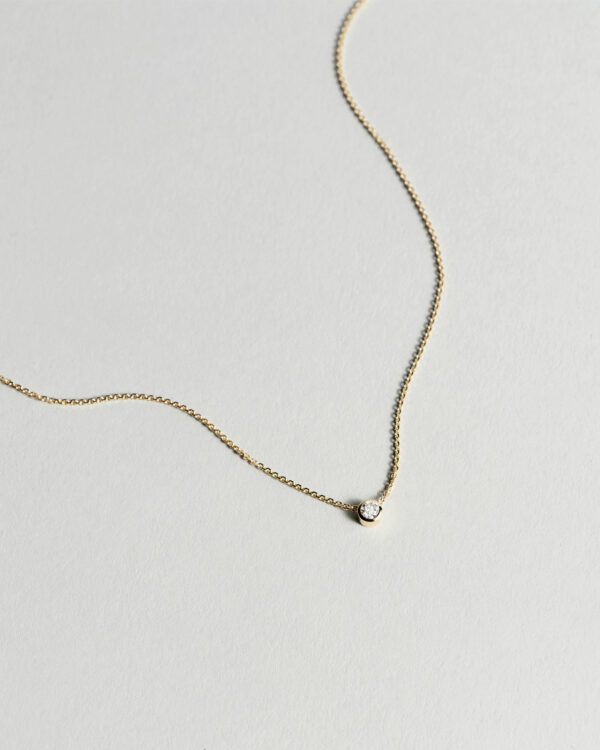 Bezel Diamond Necklace