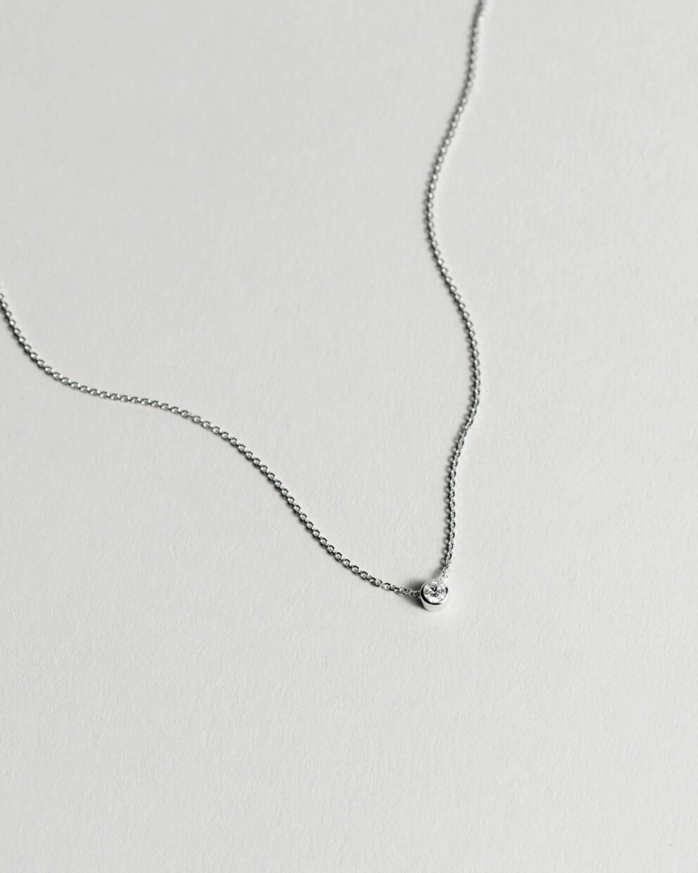 18K Blakely Diamond Bezel Necklace main image 1