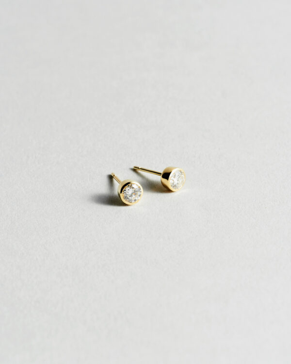 Bezel Diamond Studs