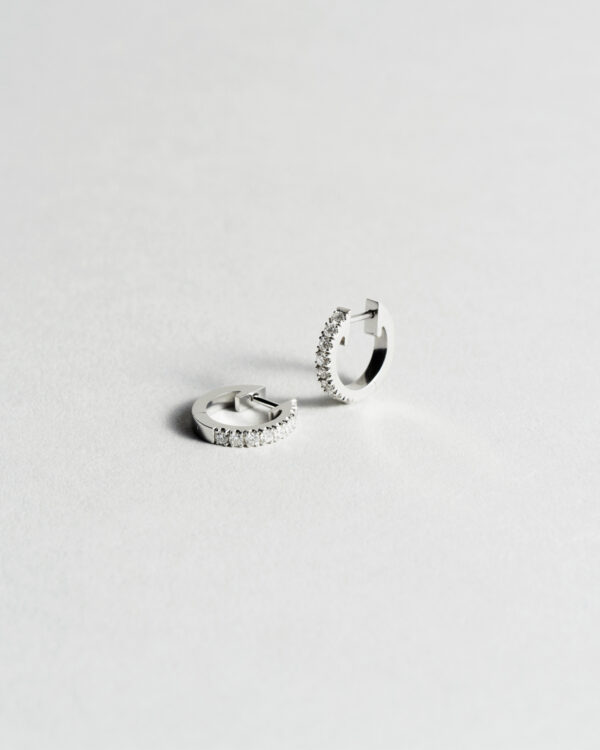 Diamond Huggie Hoops Large 10 mm