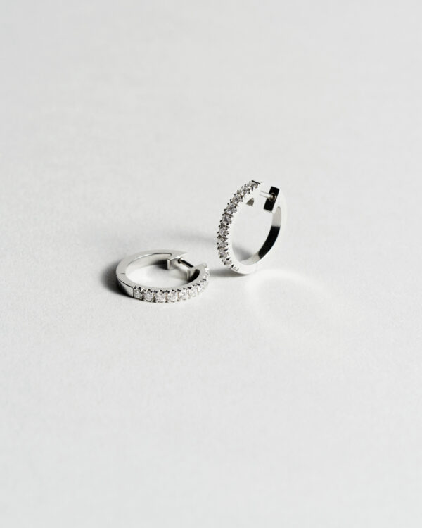Diamond Huggie Hoops Large 16 mm
