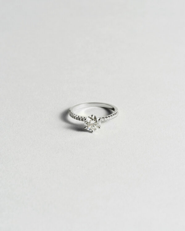 Signature Solitaire Diamond Ring Pavé