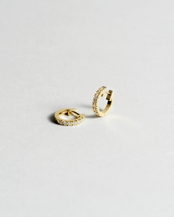 Diamond Huggie Hoops Large 10 mm
