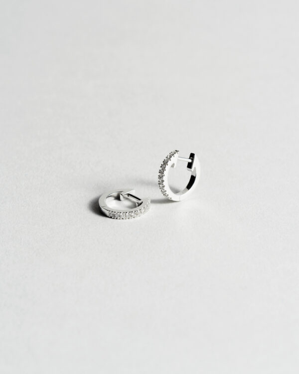 Diamond Huggie Hoops Small 10 mm