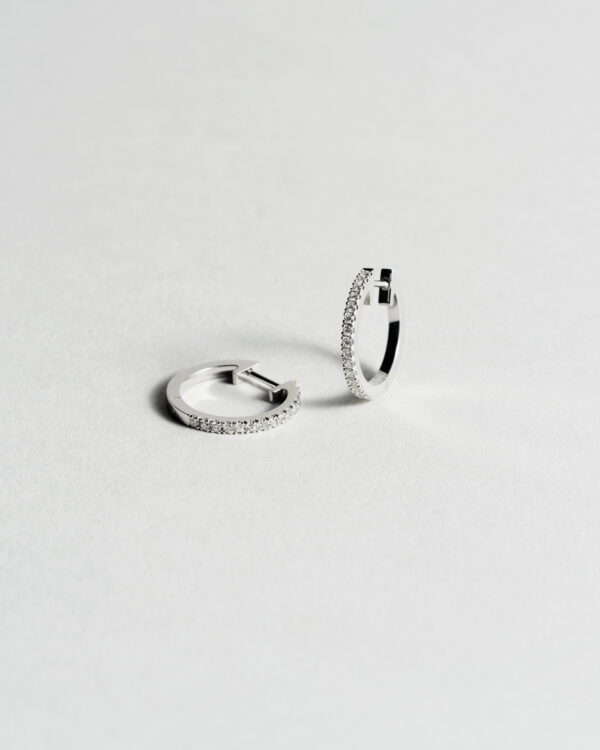 Diamond Huggie Hoops Small 16 mm