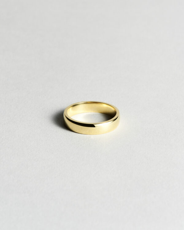 Half Rounded Gold Band 5 mm