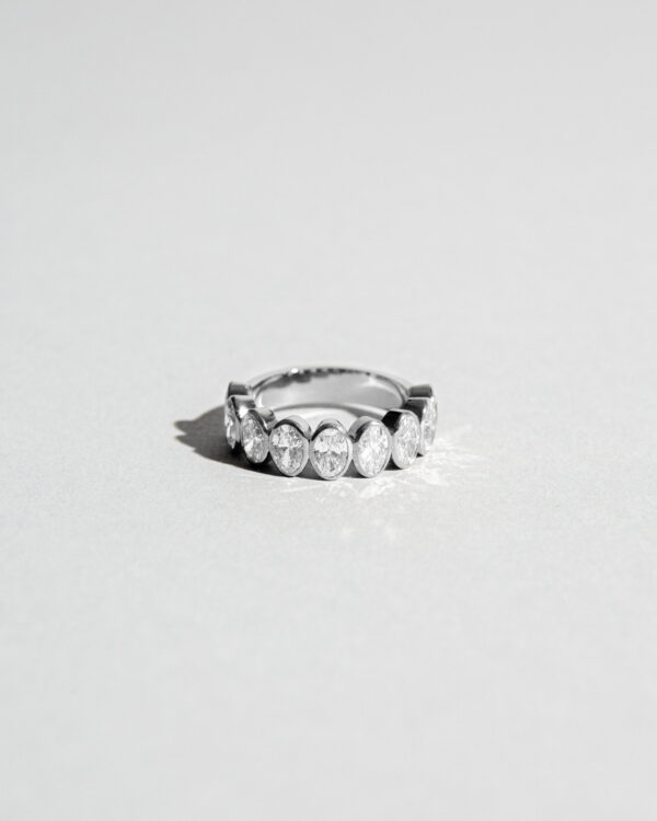 Oval Half Eternity Deco Band