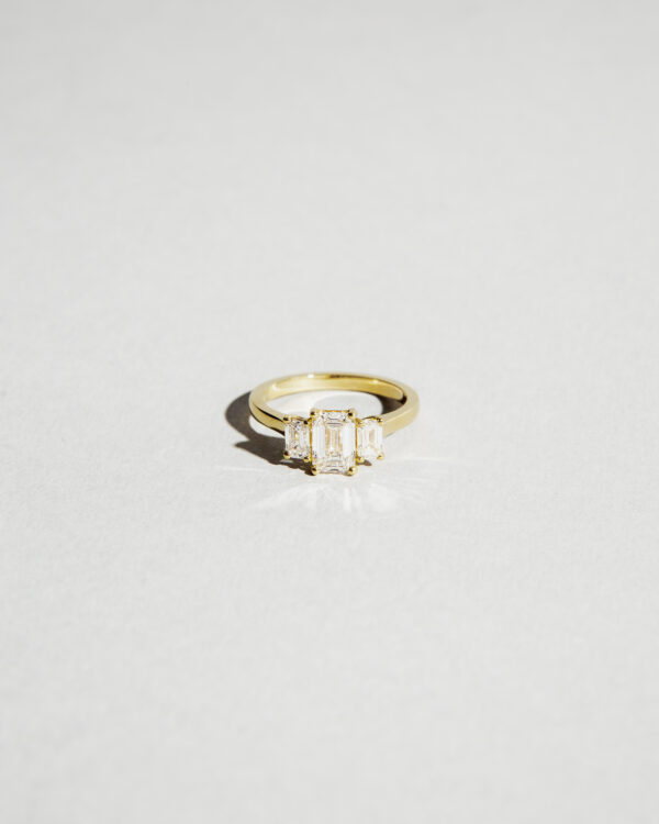 Trilogy Emerald Diamond Ring